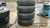 4no. 15.5 R25 Industrial Wheels & Tyres with 5 Stud Rims Ex 535-95 - 3