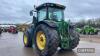 John Deere 7280R Tractor c/w registration documents in office Reg. No. OE14 YNA Ser. No. 1RW7280RADD015615 - 15