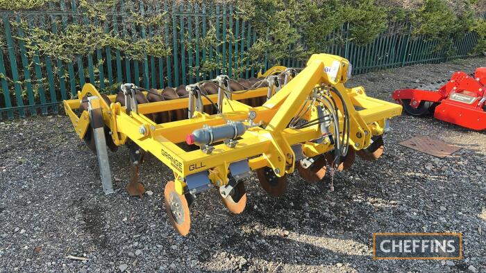 2022 Grange GLL Auto Reset mounted min-till cultivator with leading discs, 6no. auto reset subsoiler legs at 50cm spacing and rear manual depth press roller, 3m Serial No. GM2222