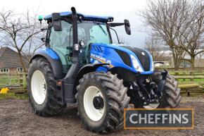 2021 New Holland T6.180 Electro Command 50kph 4wd TRACTOR fitted with front linkage, front and cab suspension, rear camera on Michelin Multibib 650/65R38 rear and Michelin Multibib 540/65R28 front wheels and tyres. One owner Reg: YG71 JWW Serial No. 