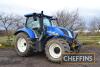 2019 New Holland T6.175 50kph 4wd Dynamic Command TRACTOR. Fitted with front linkage and PTO, 1no. front spool service, front and cab suspension, guidance ready, hydraulic top link on Trelleborg TM800 650/65R38 rear and BKT Agrimax 540/65R28 front wheels