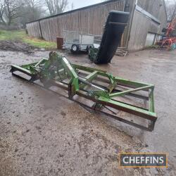 2003 Fleming mounted hydraulic folding leveller, 4m Serial No. 008371 Note: bush seized on one side