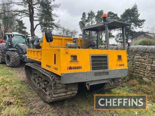 Morooka MST-800V diesel TRACKED DUMPER fitted with Mitsubishi engine, 4800kg capacity, reported to have 3.2lbs/sq inch ground pressure Serial No. 3684 Hours: 2,911 (showing)