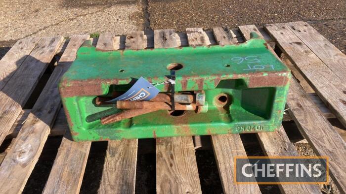 John Deere front tombstone weight carrier