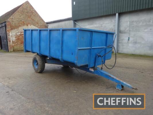 1979 Salop single axle hydraulic tipping trailer on BKT 12.5/80-15.3 wheels and tyres. Serial. No. 781841