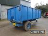 1979 Salop single axle hydraulic tipping trailer on BKT 12.5/80-15.3 wheels and tyres. Serial. No. 781841 - 7