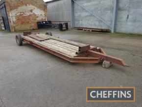 Hayflake Systems single axle flatbed trailer. 6ft x 18ft bed with homemade ramps