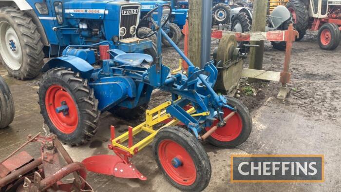 GARNER light petrol TRACTOR Fitted with JAP engine, ridger and plough, on 7.50-20 rear (damaged) and 4.00-15 front wheels and tyres