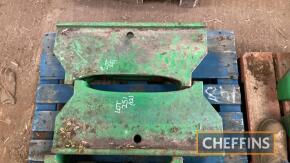 2no John Deere tombstone weight holder