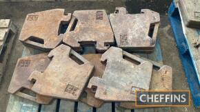 11no. Massey Ferguson 45kg leaf weights