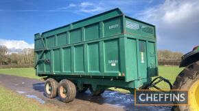 2012 Bailey 14tonne tandem axle steel monocoque tipping trailer with silage sides, hydraulic tailgate, sprung drawbar Serial No. 10930