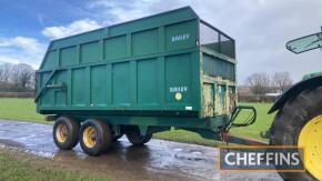 2011 Bailey 14tonne tandem axle steel monocoque tipping trailer with silage sides, hydraulic tailgate, sprung drawbar Serial No. 9666