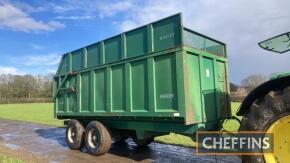 2005 Bailey 14tonne tandem axle steel monocoque tipping trailer with silage sides, hydraulic tailgate, sprung drawbar Serial No. 5829