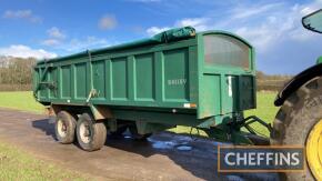 2005 Bailey 14tonne tandem axle steel monocoque tipping trailer fitted with rollover sheet Serial No. 5566