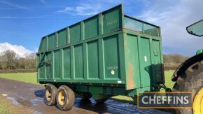 2004 Bailey 14tonne tandem axle steel monocoque tipping trailer with silage sides, hydraulic tailgate, sprung drawbar Serial No. 5314