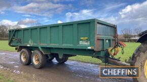 1996 Bailey 14tonne tandem axle steel monocoque tipping trailer with hydraulic tailgate, sprung drawbar and air brakes Serial No. 2832