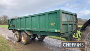 1996 Bailey 14tonne tandem axle steel monocoque tipping trailer with hydraulic tailgate sprung drawbar and air brakes Serial No. 2831