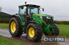 2014 John Deere 6190R Direct Drive 50kph 4wd tractor fitted with front linkage, on 710/70R42 rear and 600/70R28 front wheels and tyres Reg No. OE14 EOM Serial No. 1L06190RKEU799898 Hours: 11,708 FDR: 10/06/2014