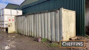 20ft chemical store insulated shipping container, offered with chemical drip trays, spill kit, sold in situ, buyer to load and remove