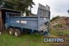 1993 AS Marston RS-8-V 8tonne trailed tandem axle rear discharge muck spreader on 12.5/80-15.3 wheels and tyres Serial No. 0650