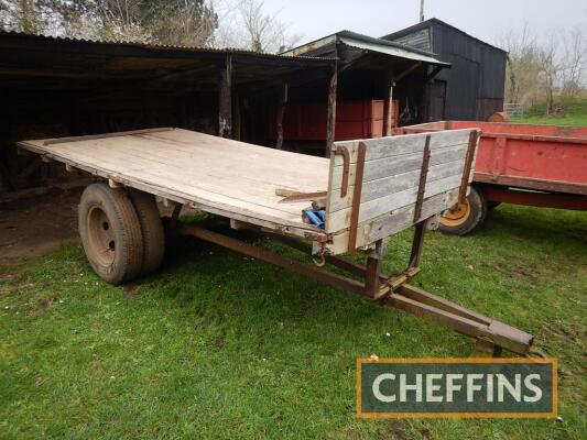 Single axle flat bed trailer, c14ft