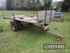 Single axle flat bed trailer, 14ft