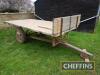 Single axle flat bed trailer, c12ft