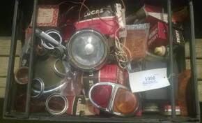 Box of classic car electrical parts inc' Lucas