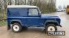 2001 LAND ROVER Defender 90TDS diesel manual Reg No. X146 DEF Serial No. SALLDVA871A602671 Mileage: 62,000 FDR: 28/02/2001 MOT: Expires 06/03/25 - 7