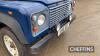 2001 LAND ROVER Defender 90TDS diesel manual Reg No. X146 DEF Serial No. SALLDVA871A602671 Mileage: 62,000 FDR: 28/02/2001 MOT: Expires 06/03/25 - 9