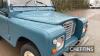 1982 LAND ROVER 88” Series III petrol manual Reg No. DEY 272X Serial No. SALLBAAHIAA148822 Mileage: 74,000 FDR: 05/02/1982 MOT: Expires 18/03/25 - 11