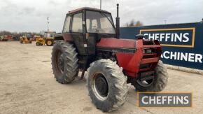 Case IH 1594 4wd Tractor c/w 2 spools, trailer breaking, front bonnet guard Reg. No. E796 KDE Ser. No. HE11528201