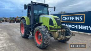 2006 Claas Aries 617 Tractor c/w registration documents in office Hours: approx 6000 Reg. No. AU56 EEJ Ser. No. H8252EAA0302439 Fire Damage to Cab