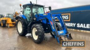 2014 New Holland T6.140 Tractor c/w MX loader, vendor to supply registration documents Reg. No. NK14 BJX Ser. No. ZEBD04748