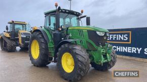 John Deere 6215R Tractor c/w 50k, front & cab suspension, front linkage, Auto Power Reg. No. SV18 OFR Ser. No. 1LO6215RCHR896948