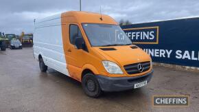 Mercedes Sprinter Van LWB c/w registration documents, MOT and spare key in office Reg. No. AU07 FVD