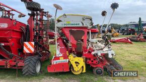 2015 Pottinger Lion 3002 Power Harrow & Areosem 3002 Drill Combination Missing one disc coulter from drill c/w control box & manual in office