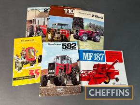 Massey Ferguson, qty of agricultural tractor sales leaflets in French/German to inc' Massey Ferguson 35 fold out leaflet