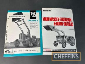 Massey Ferguson 735 and Horndraulic loader sales leaflet, uncommon