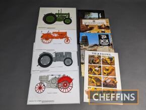 JCB brochures, together with laminated tractor images