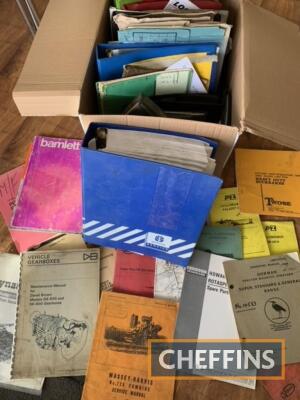 Qty manuals to inc' New Holland, David Brown, Massey-Harris etc
