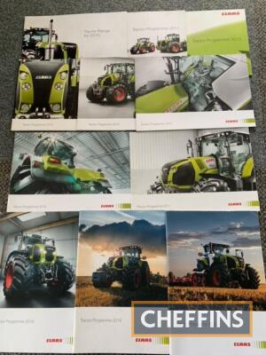 11no. Claas Tractor range catalogues, 2010 onwards