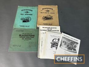 Blackstone Oil Engines parts lists and instruction manuals etc t/w qty stationary engine magazines