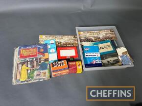 Qty automotive ephemera to inc' Mobil, Shell, t/w bulbs, puncture repair kits etc