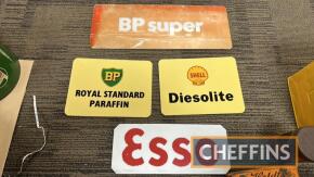 Esso, BP & Shell fuel pump advertising boards