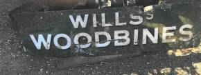 Will's Woodbines, a large enamel sign