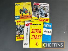 Fordson Dexta, qty of sales leaflets and price lists, mostly in very good condition