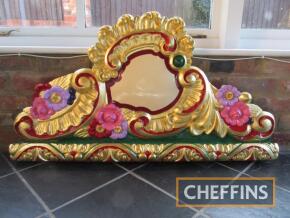 Frederick Savage carved top pediment c.1900 from Morley's gallopers