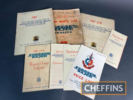 Fordson Major, qty of sales leaflets and price lists