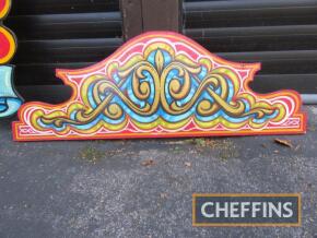 Modern painted fairground sign